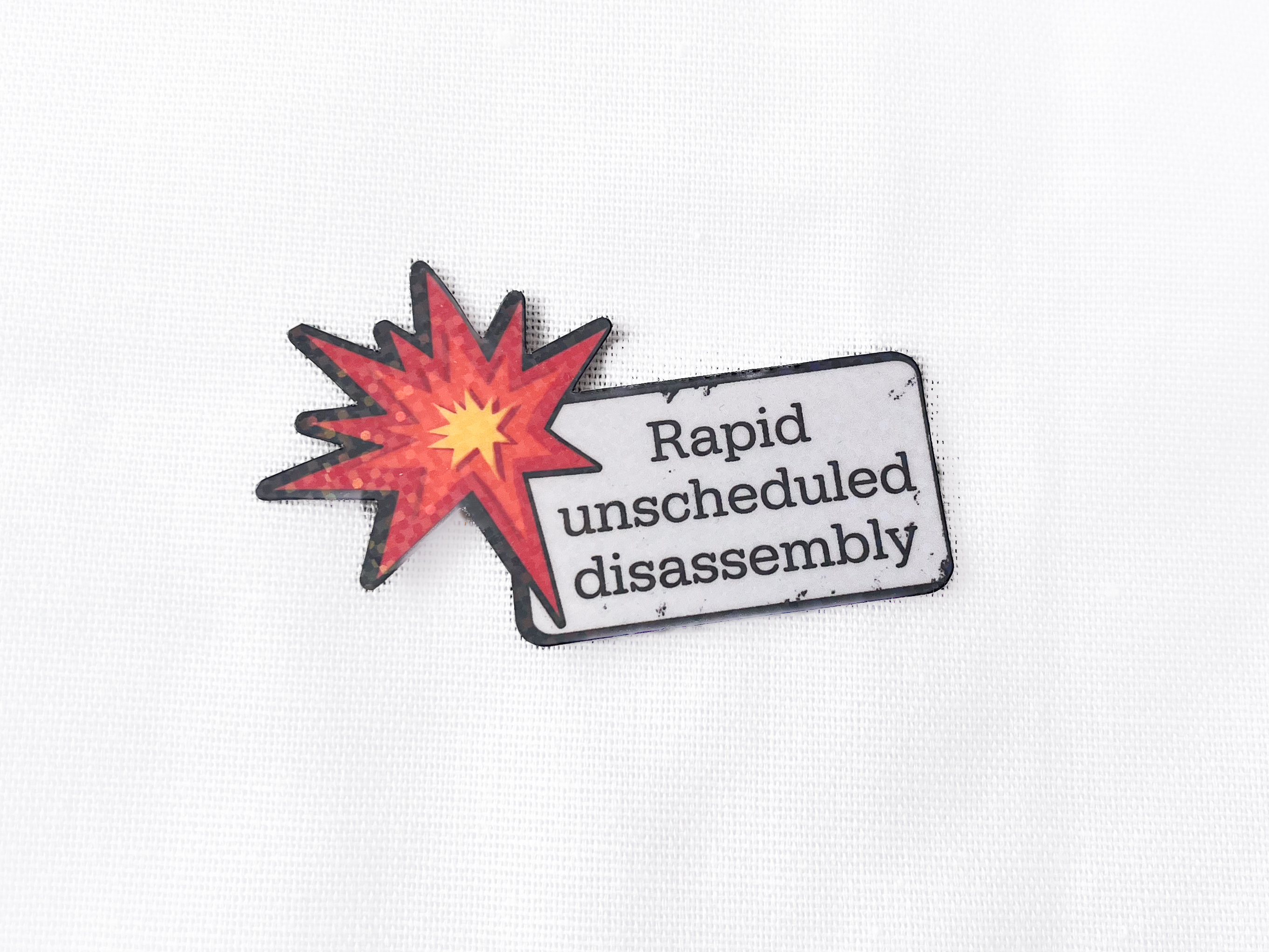 Waterproof vinyl sticker.