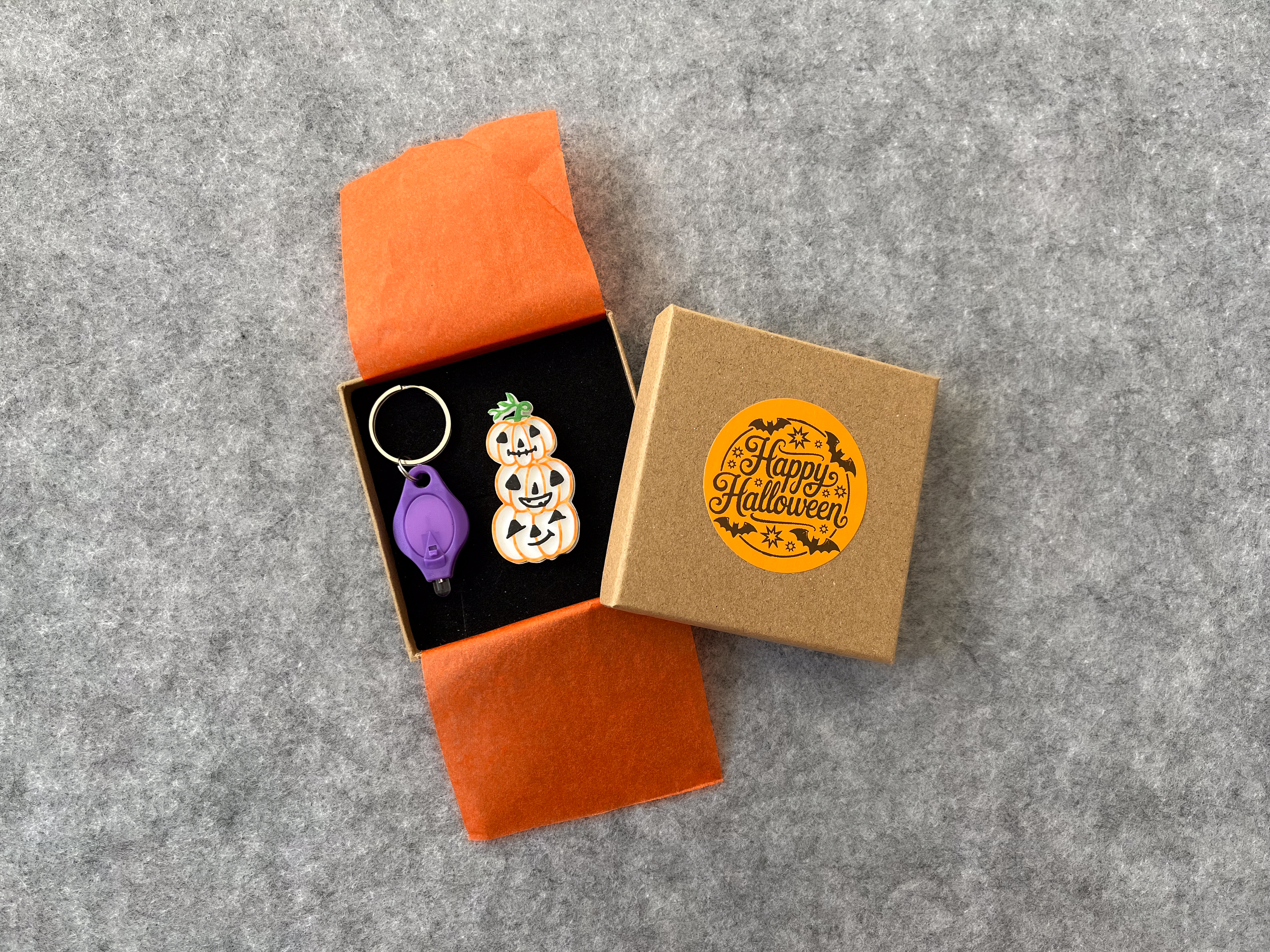 Packaged Halloween themed 3d-printed badge