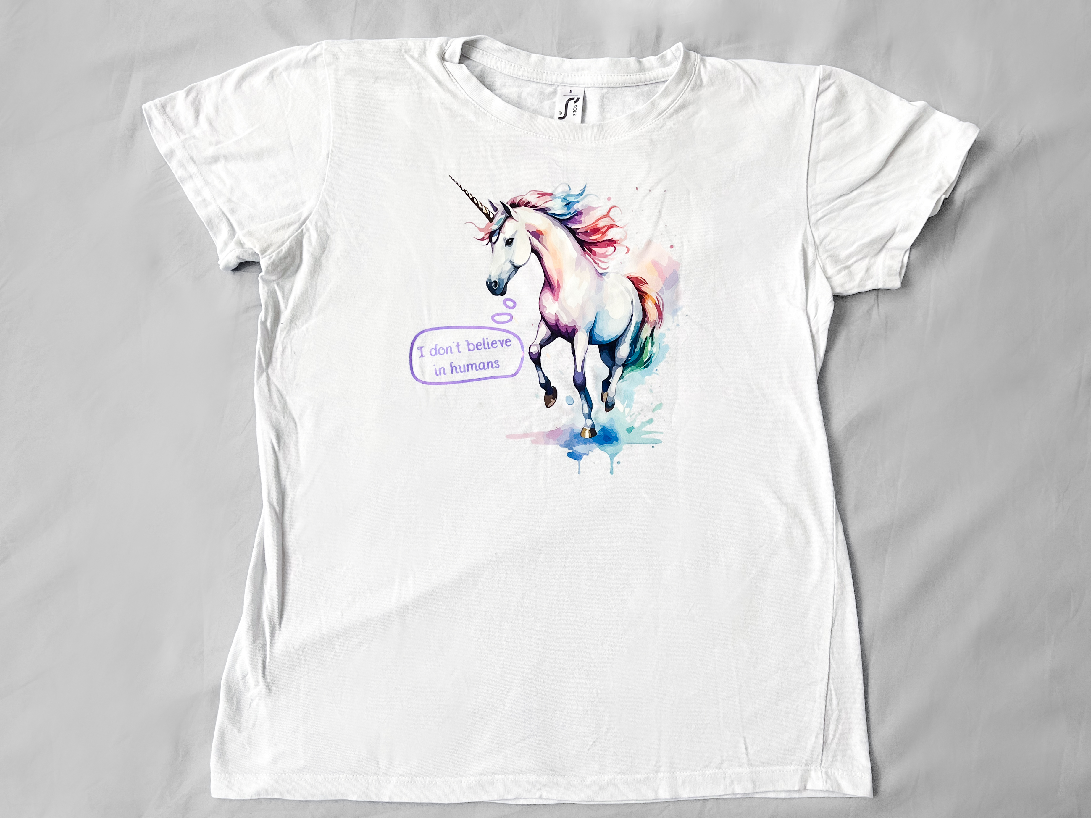 Personalised t-shirt,using a combination of DTF and hTV